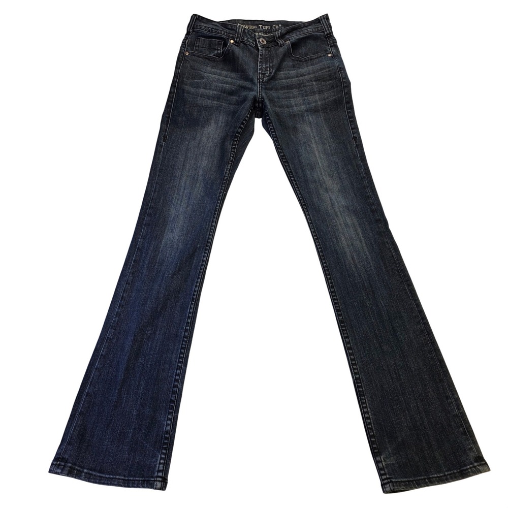 Cowgirl Tuff Co Womens Dark Wash Bootcut Jeans Size 29 x 37 Embroidered Western
